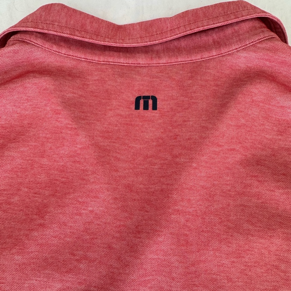 Travis Mathew‎ Heather Red and Navy Golf Polo Shirt - Picture 5 of 7